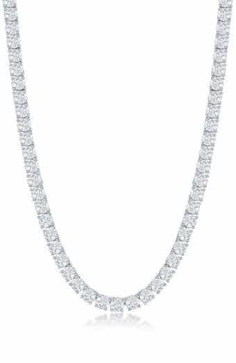 Men's Cubic Zirconia Tennis Necklace