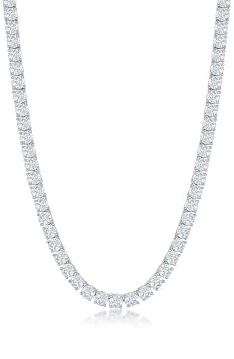 Men's Cubic Zirconia Tennis Necklace