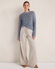 Haven Well Within Cotton Denim Ecru Wide Leg Pants