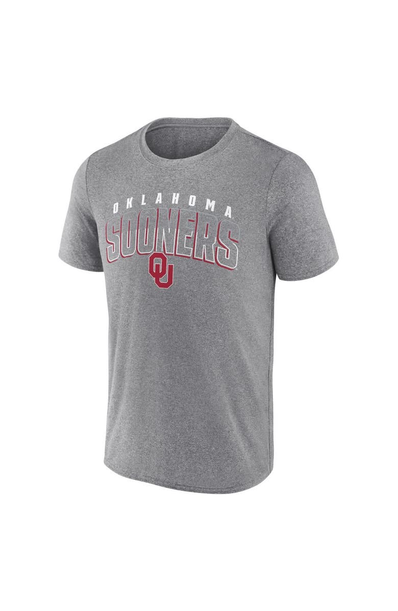 FANATICS Men's Fanatics Heather Gray Oklahoma Sooners Outline Split T-Shirt, Alternate, color, Heather Gray