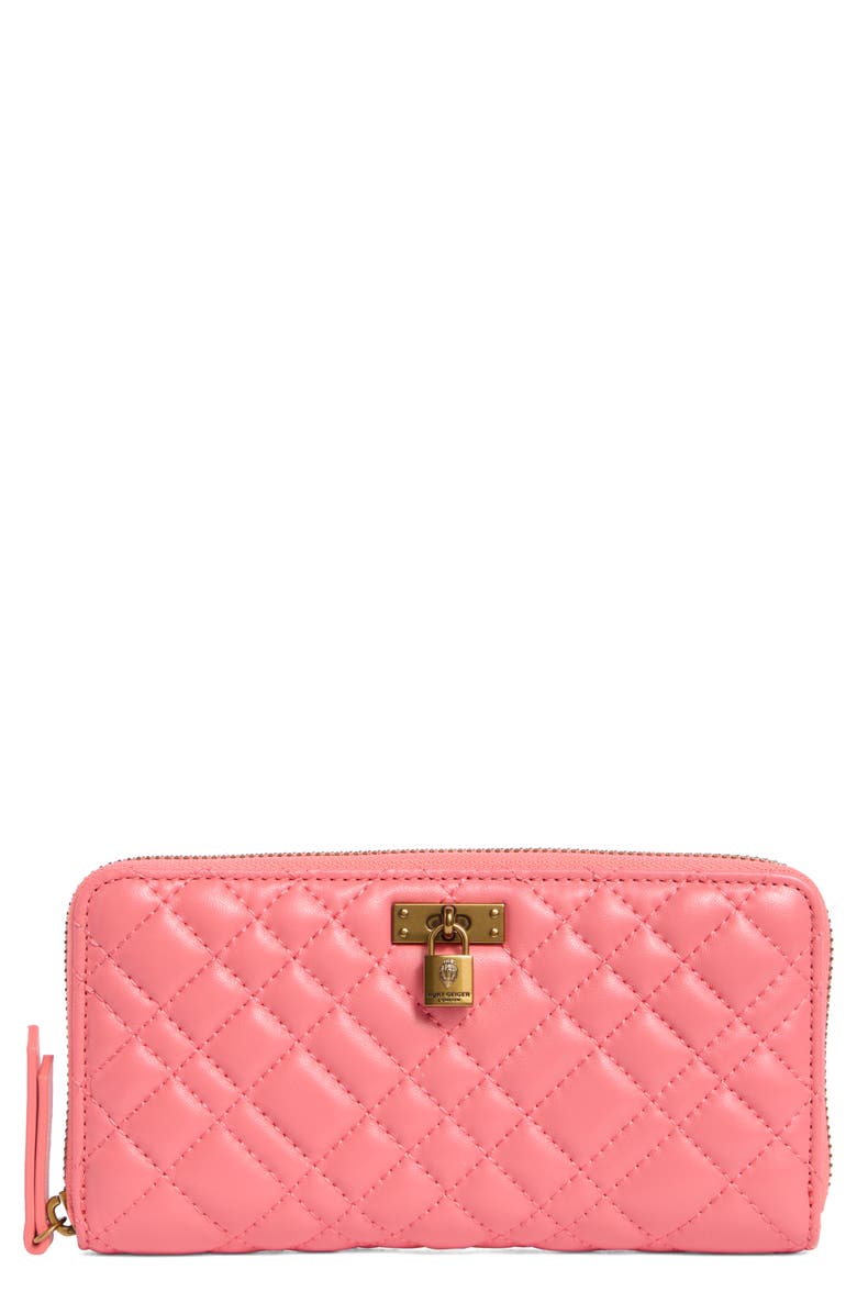 Kurt Geiger London Brixton Zip Wallet, Main, color, Open Pink