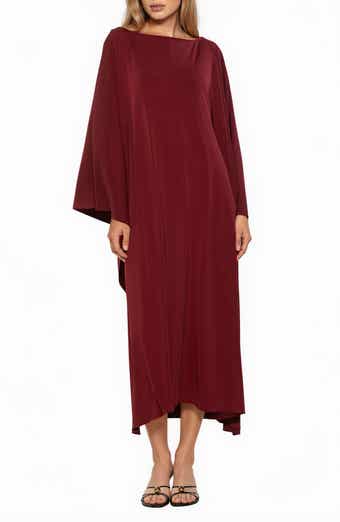 Vionne Cape Sleeve Draped Maxi Dress
