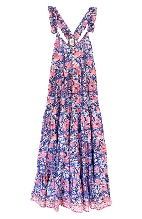 Harlow Floral Tiered Cotton Maxi Sundress