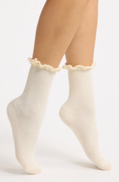 Cotton Blend Crew Socks