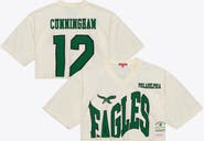 Mitchell & Ness Women's Mitchell & Ness Randall Cunningham Cream Philadelphia Eagles Retired Player Cropped Fashion Jersey