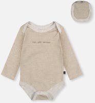 Deux par Deux Organic Cotton Stripe Snap Envelope Romper
