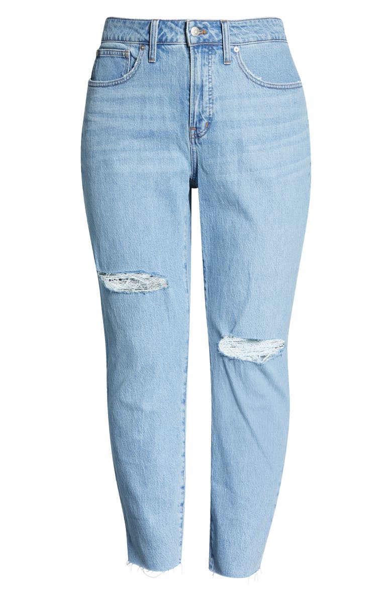 Madewell The Curvy Perfect Vintage Ripped Jeans, Alternate, color, Bradwell Wash