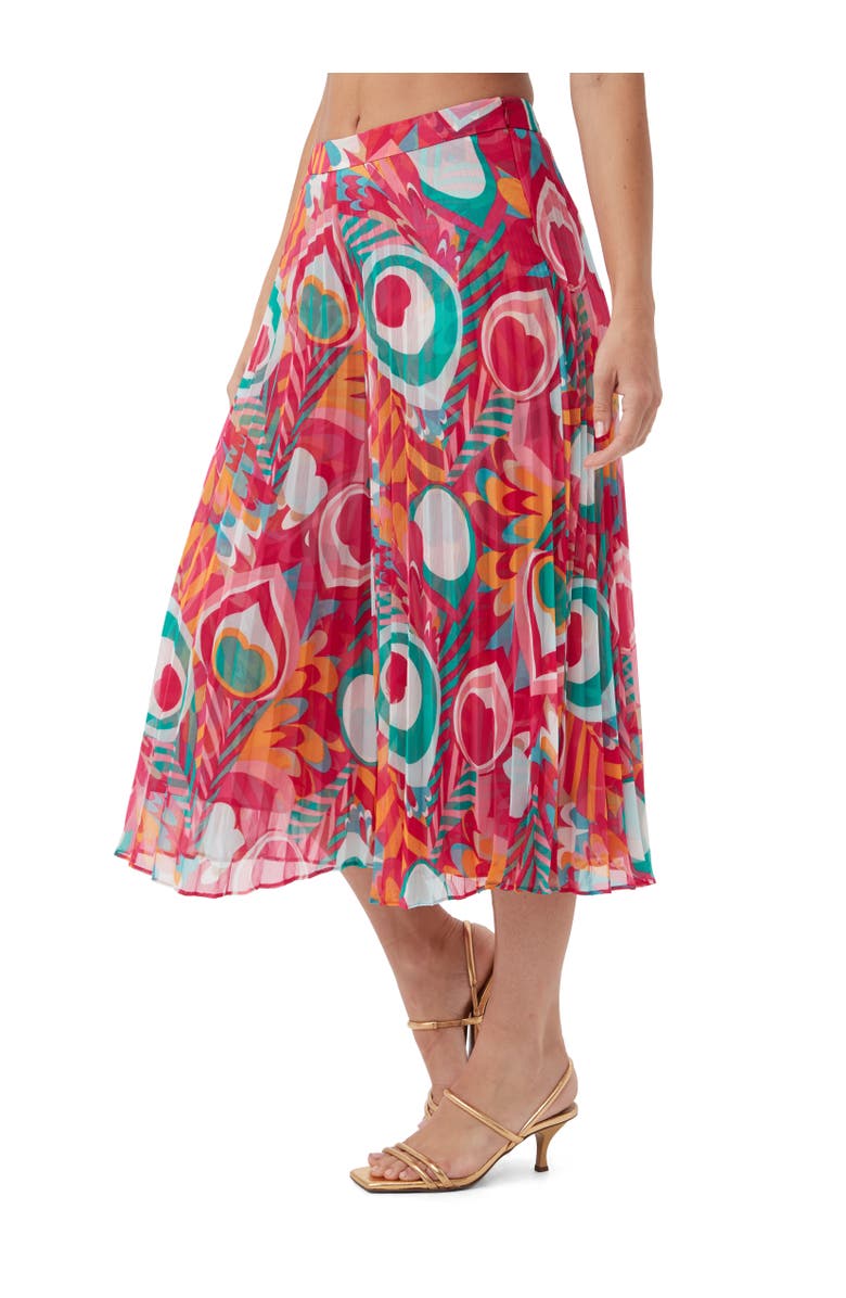 Trina Turk Printed and Pleated Vitrolles Culotte Pant, Alternate, color,