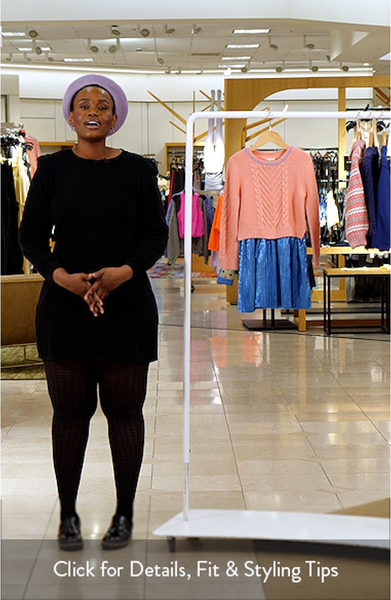 Kids' Mixed Media Long Sleeve Dress, sales video thumbnail