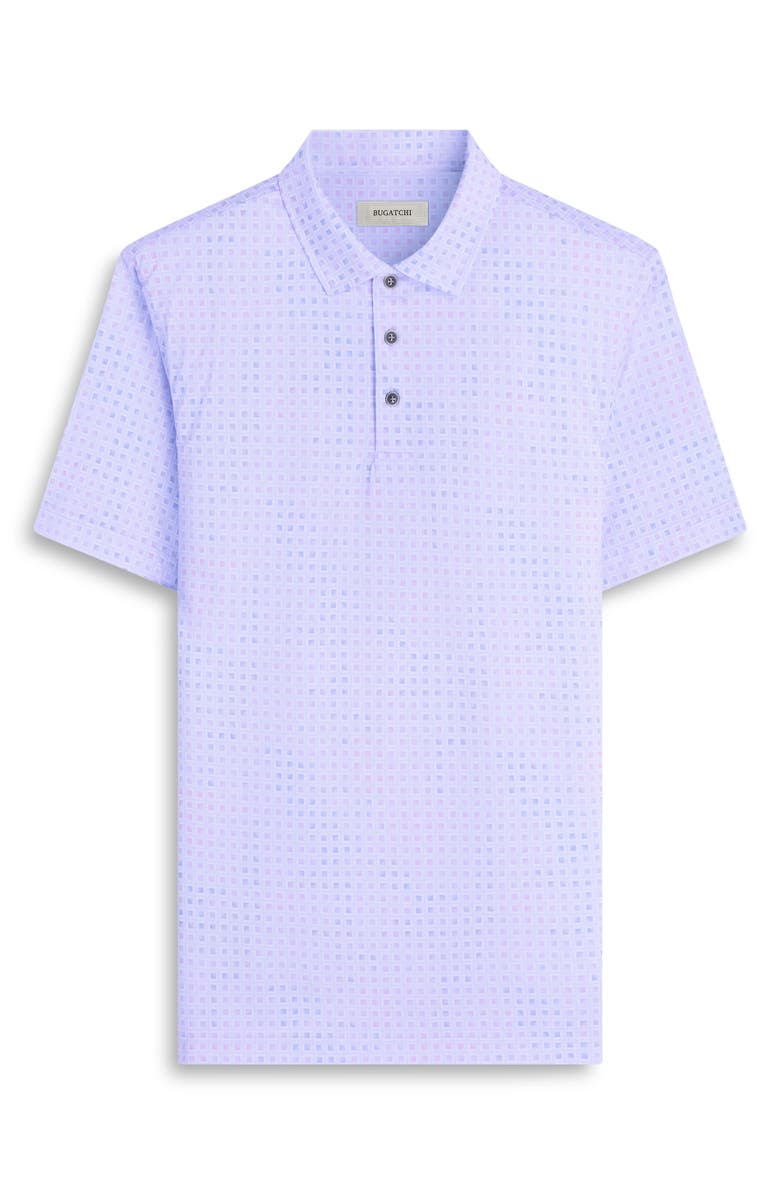 Bugatchi Victor OoohCotton<sup>®</sup> Geo Print Polo, Alternate, color, Lilac