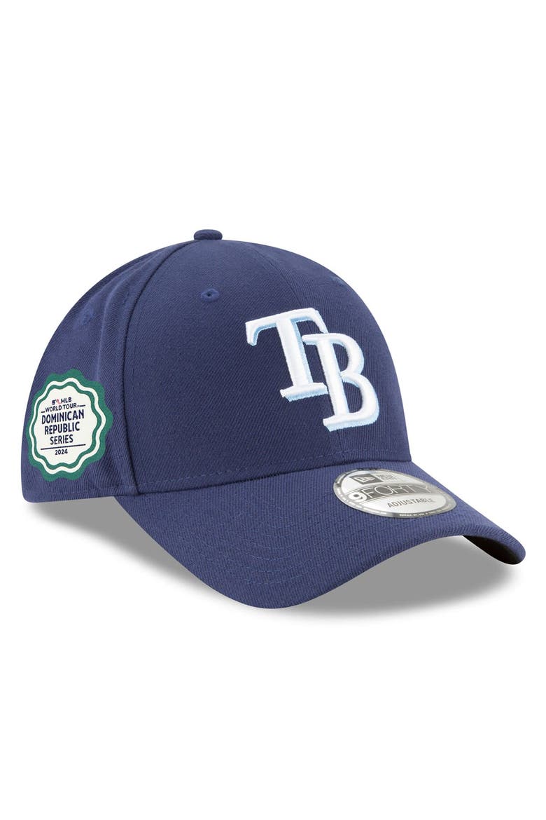 Men's New Era Navy Tampa Bay Rays 2024 MLB World Tour: Dominican Republic Series 9FORTY Adjustable Hat, Main, color, Navy
