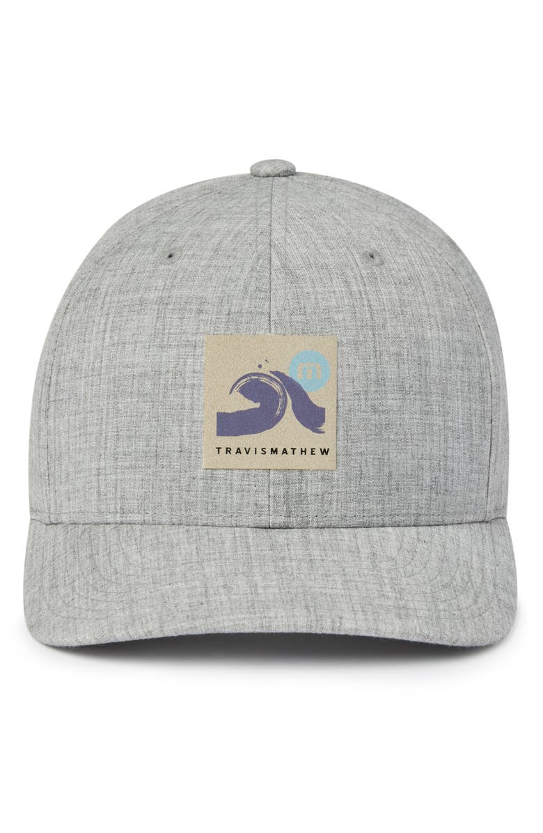 TravisMathew Heathered Canvas Snapback Baseball Cap, Alternate, color, Heather Grey