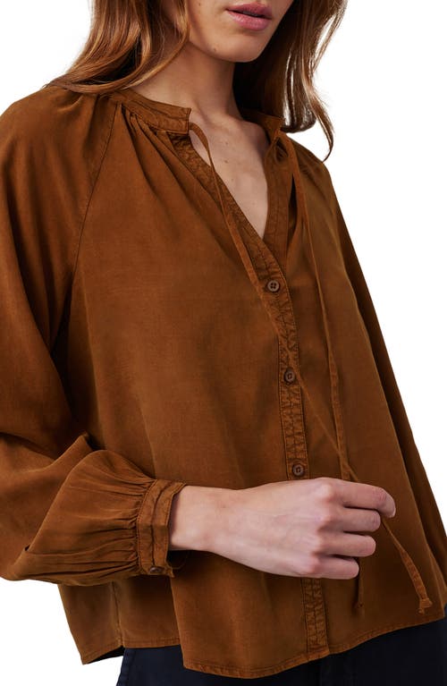 Bella Dahl Raglan Sleeve Button-up Top In Twilight Gold