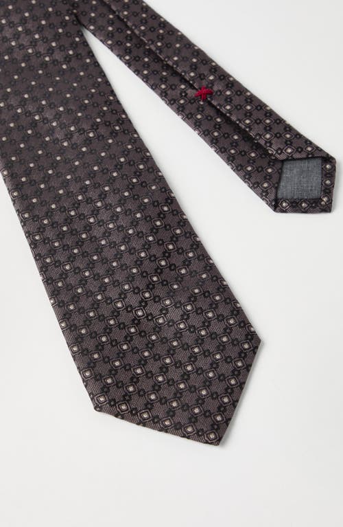 Brunello Cucinelli Necktie With Jacquard Pattern In Black
