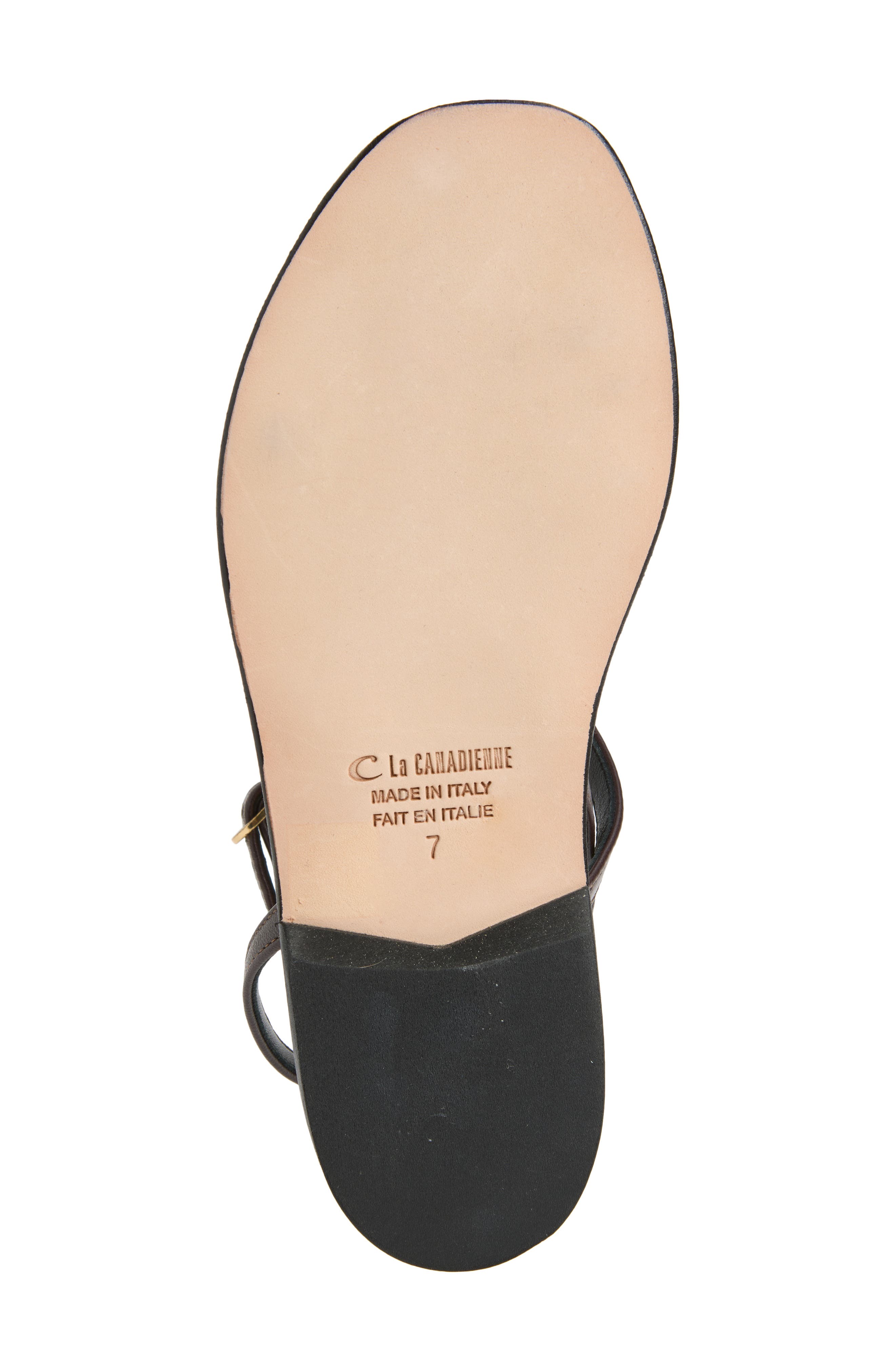 La Canadienne Gentle Ankle Wrap Sandal, Alternate, color, Brown