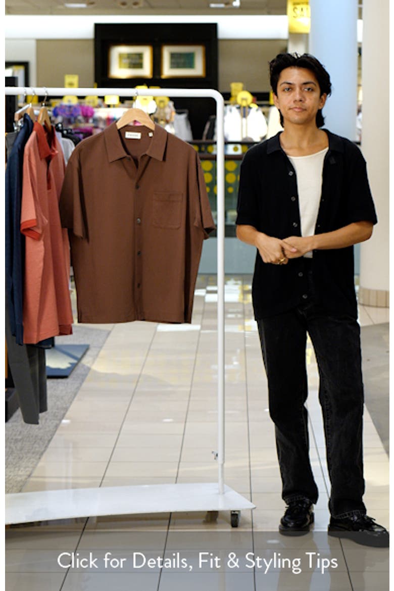 Short Sleeve Piqué Button-Up Shirt video