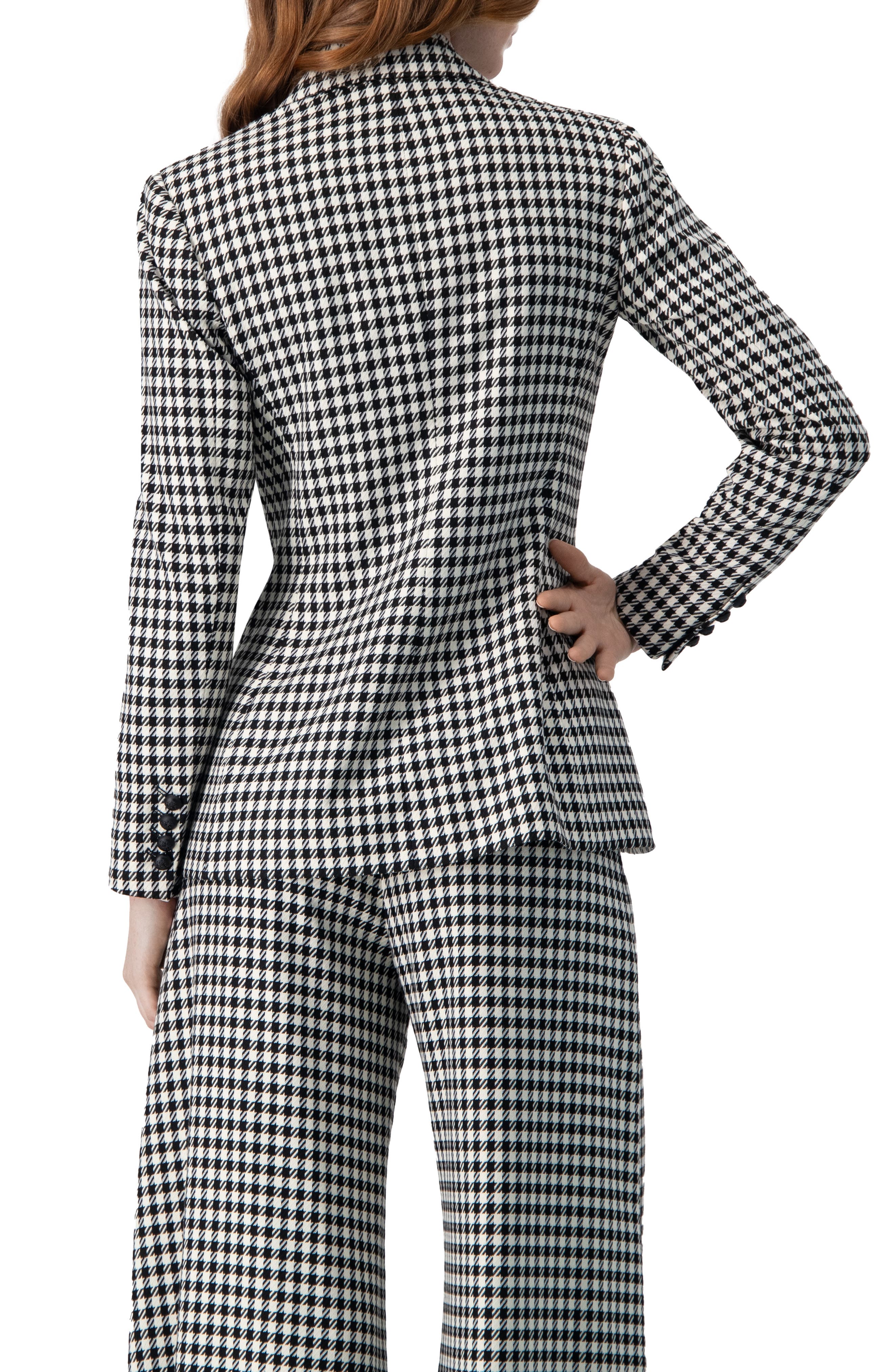 Double-Breasted Houndstooth Blazer - image 2