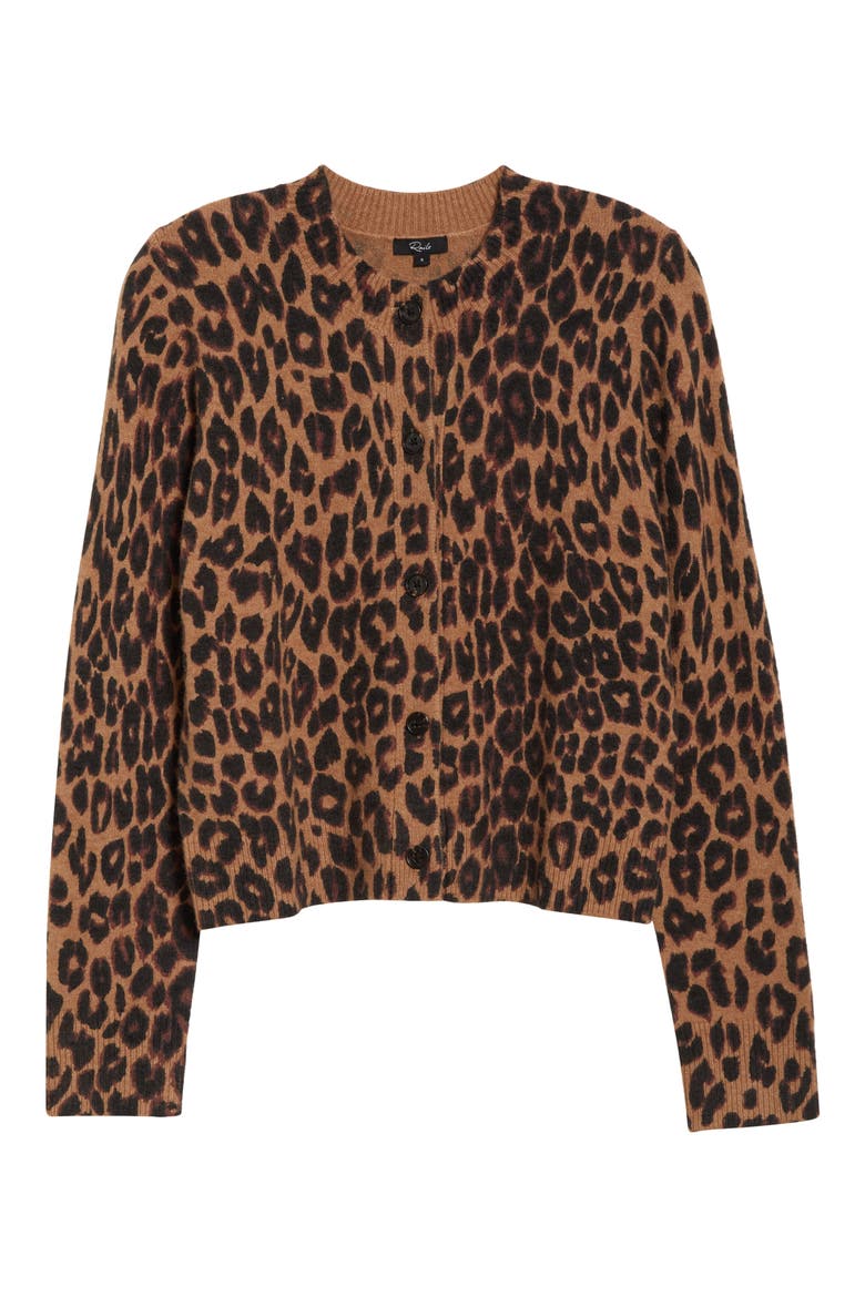 Millie Leopard Print Cardigan, Alternate, color, LEOPARD