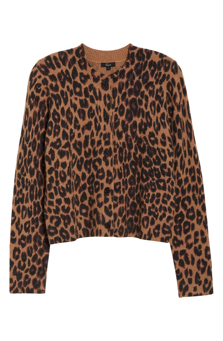 Rails Millie Leopard Print Cardigan, Alternate, color, Leopard