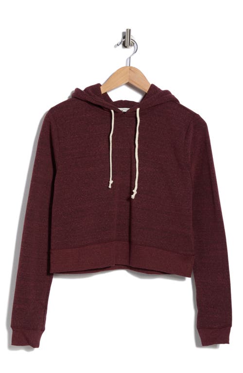 Threads 4 Thought Fleece Crop Hoodie In Burgundy
