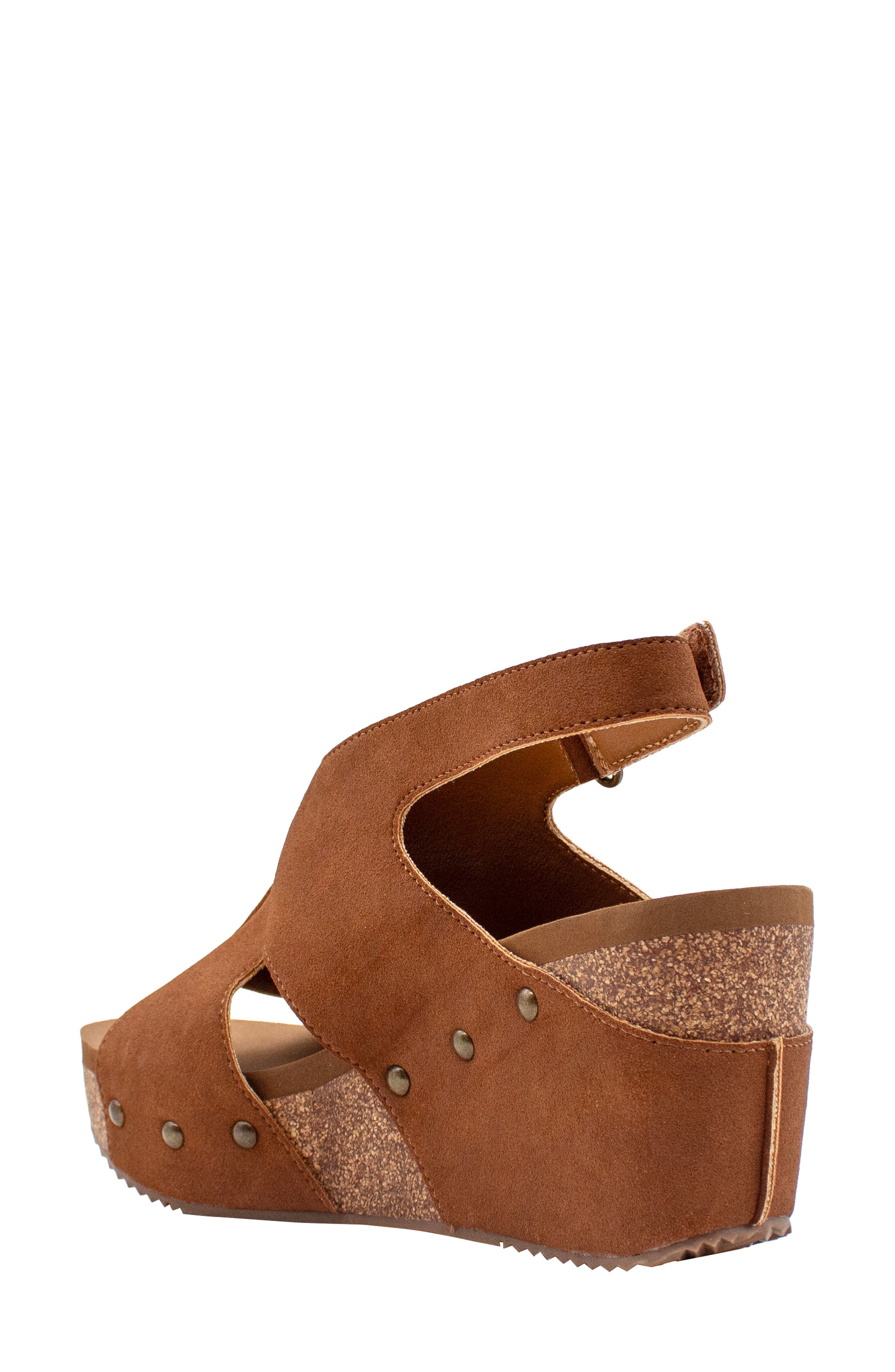 Volatile Beecher Slingback Platform Wedge Sandal, Alternate, color, Cognac