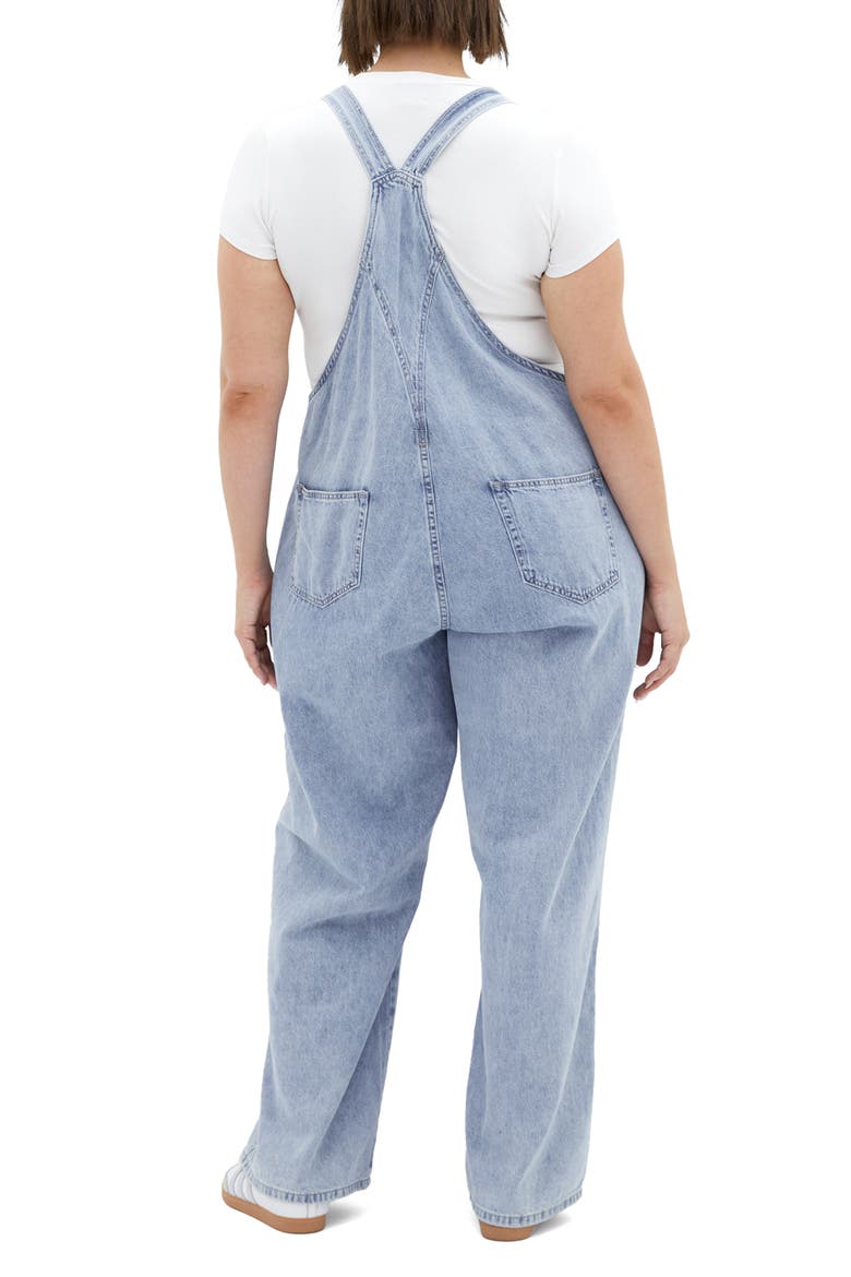 Straight Leg Overalls, Alternate, color, LIGHT DENIM