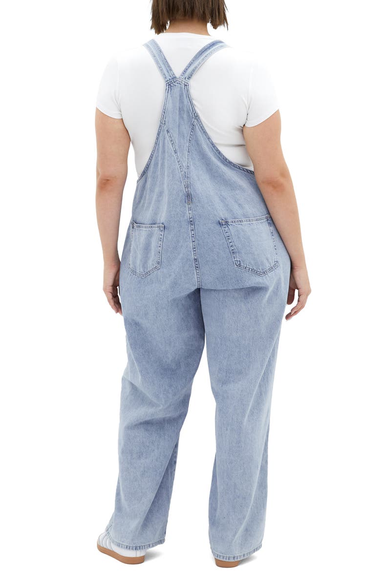 City Chic Straight Leg Overalls, Alternate, color, 