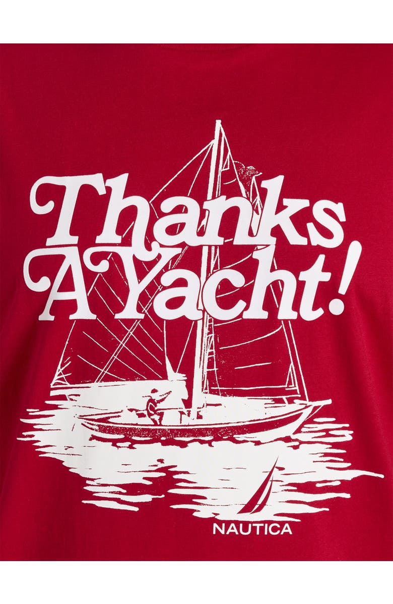 Nautica Big & Tall Thanks A Yacht Graphic Tee, Alternate, color, Red