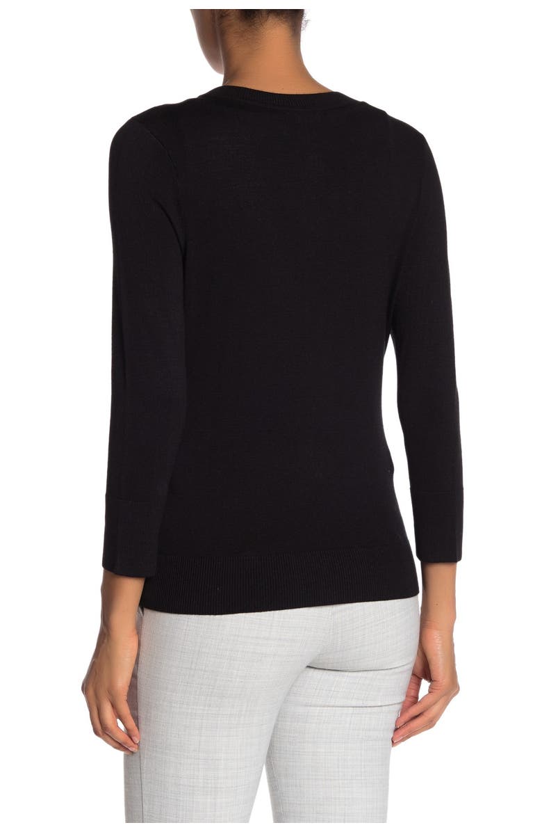 Halogen<sup>®</sup> Crew Neck Button Front Cardigan, Alternate, color, 