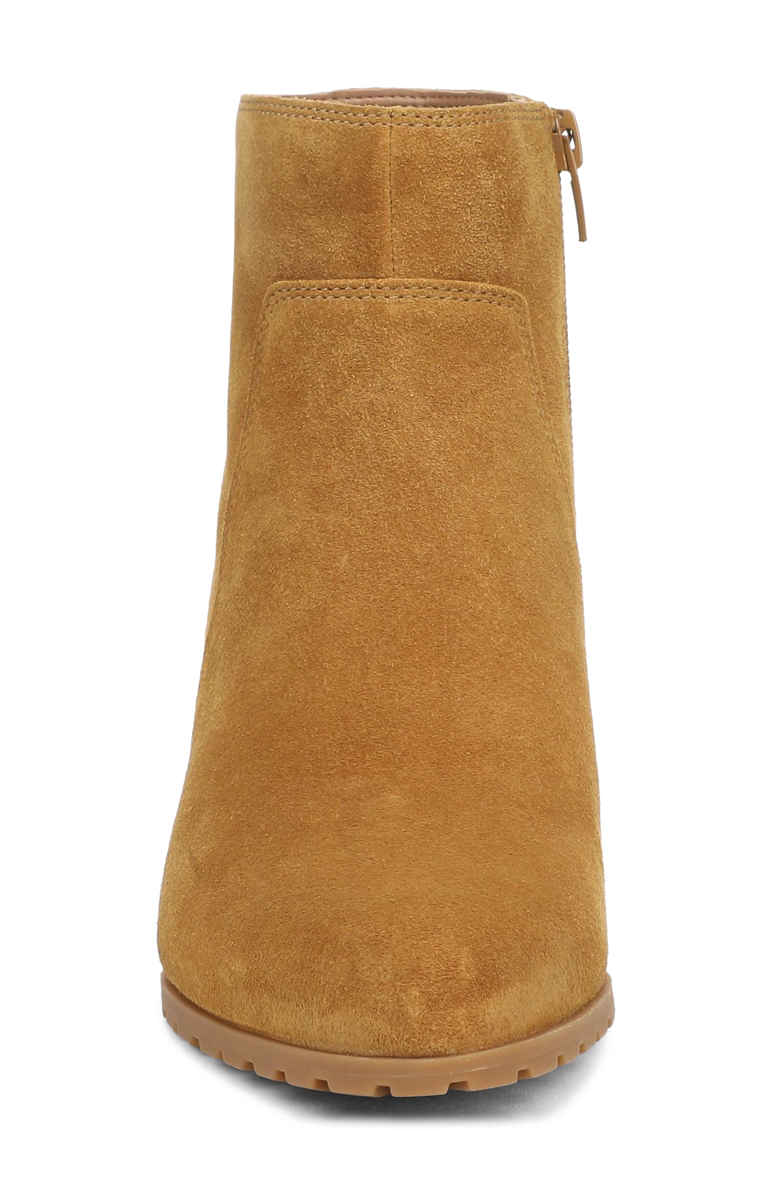 Bianca Leather Bootie, Alternate, color, GOLDEN BROWN SUEDE