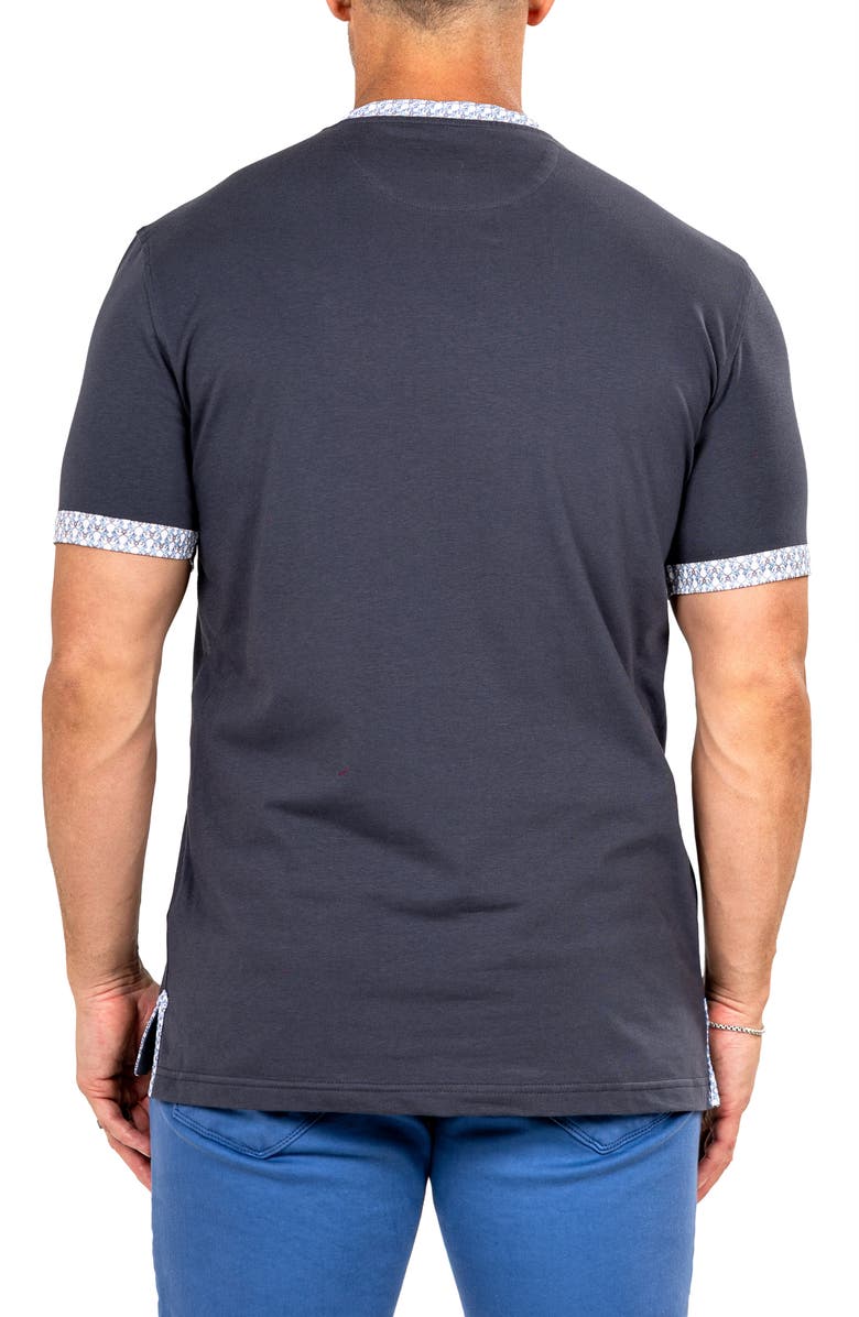 Maceoo Edison Marthyr0008 Grey Cotton V-Neck T-Shirt, Alternate, color, 
