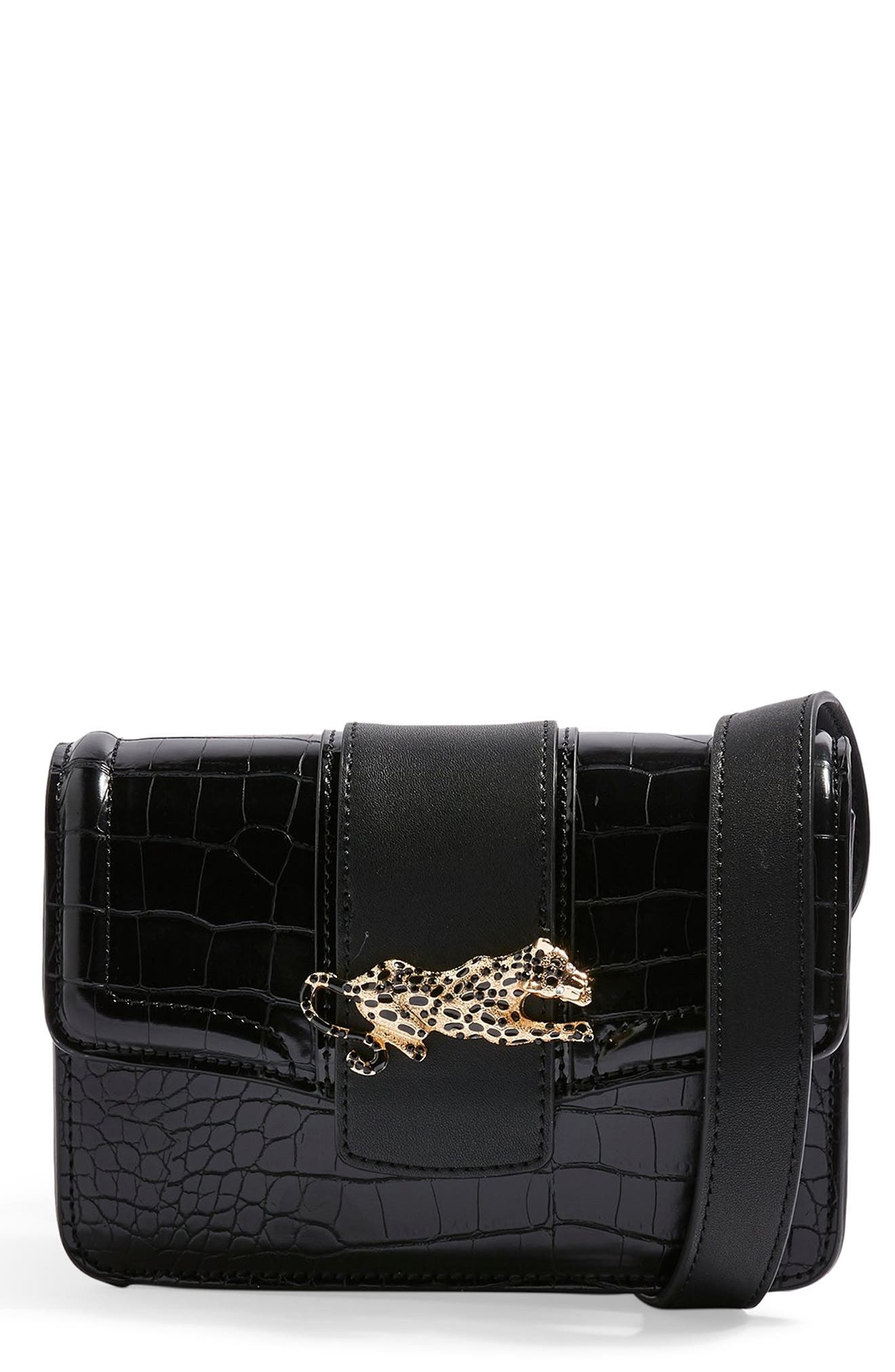 Topshop Cheetah Belt Bag, Main, color, 