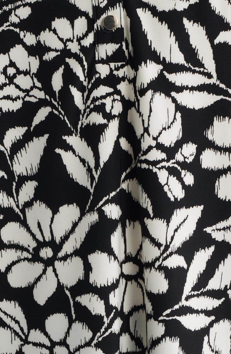 AK ANNE KLEIN Floral Knit Top, Alternate, color, Anne Black/ White Dove