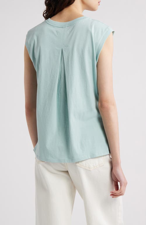 TREASURE & BOND TREASURE & BOND PLEAT BACK COTTON MUSCLE TANK