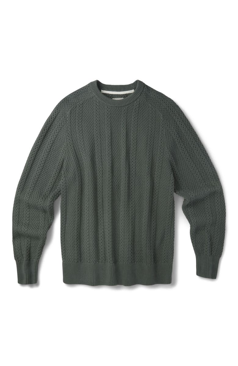 Aubin Montrose Textured Crew Neck Jumper, Alternate, color, Dark Khaki