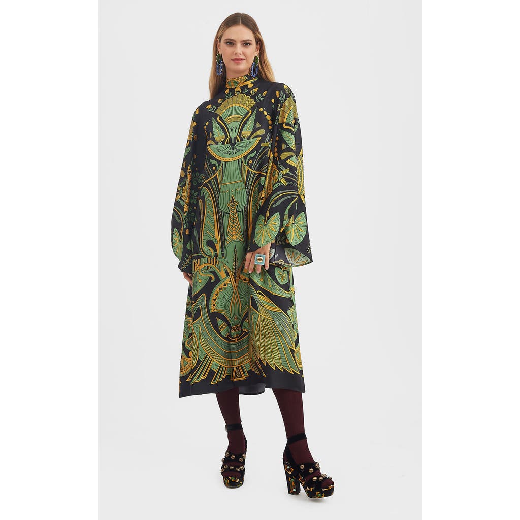 La Doublej Magnifico Printed Open-back Dress