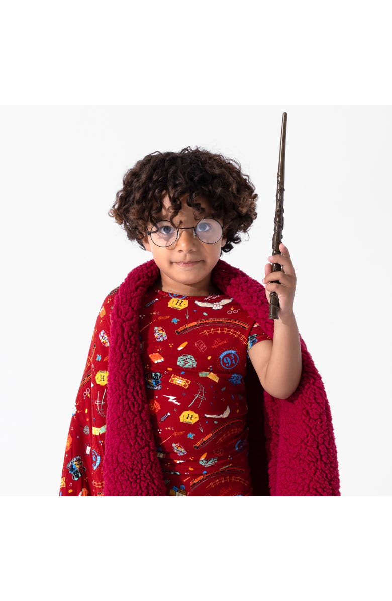 Bellabu Bear Hogwarts Express Kids 2-Piece Short Sleeve & Shorts Pajama Set, Alternate, color,