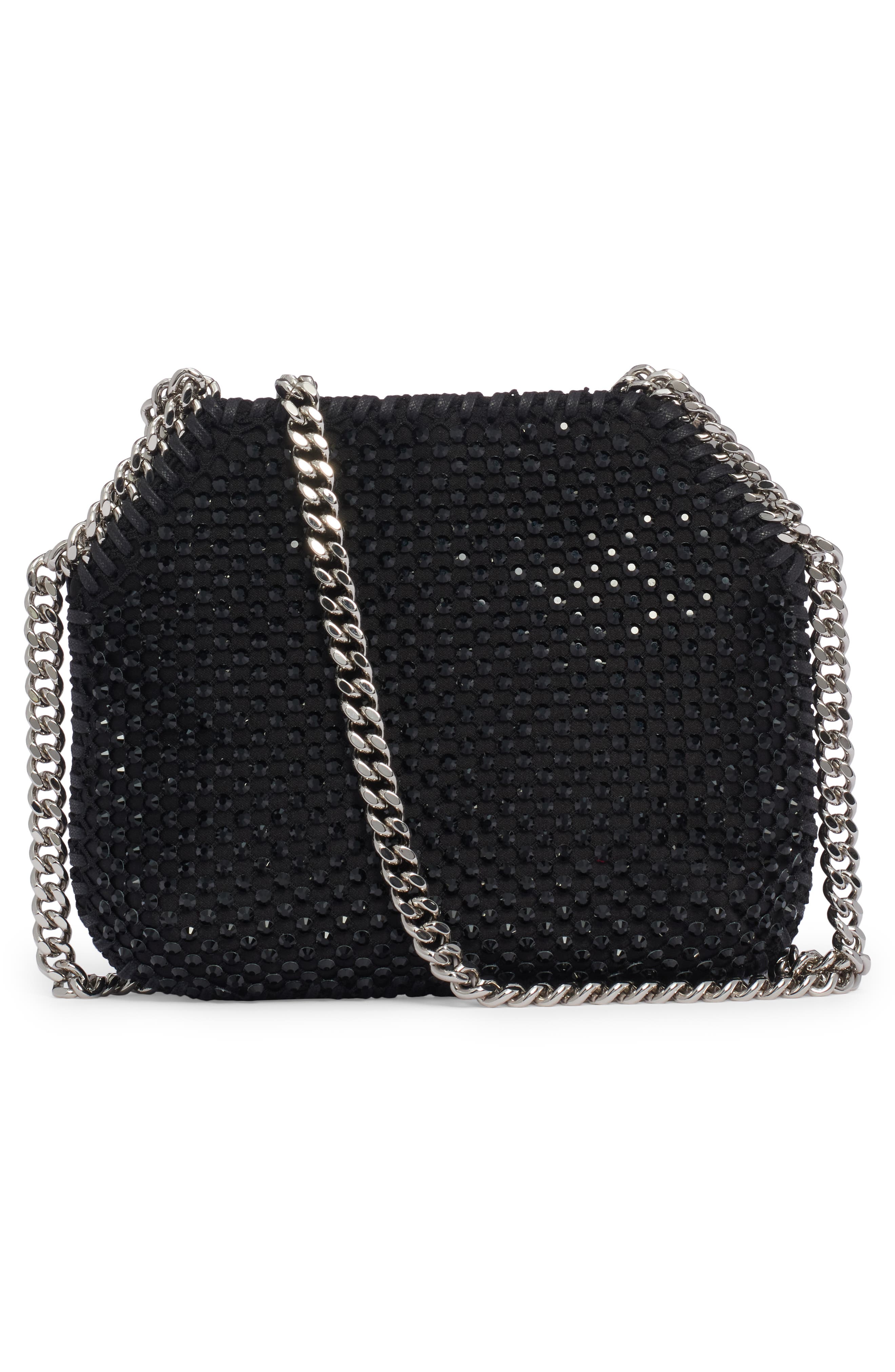 Stella McCartney Falabella Mini Crystal Shoulder Bag, Alternate, color, 