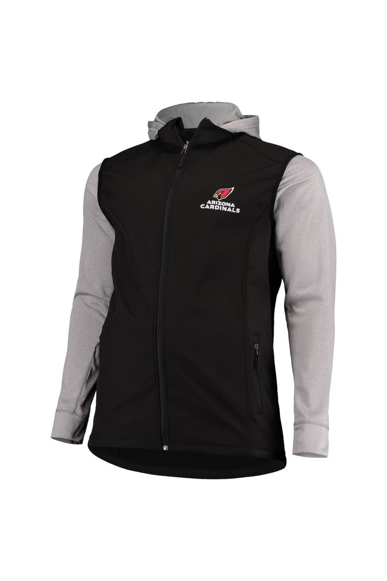 Men's Dunbrooke Black/Gray Arizona Cardinals Big & Tall Alpha Full-Zip Hoodie Jacket, Alternate, color, Black