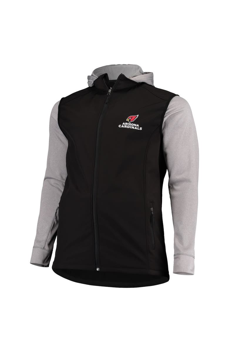 DUNBROOKE Men's Dunbrooke Black/Gray Arizona Cardinals Big & Tall Alpha Full-Zip Hoodie Jacket, Alternate, color, Black