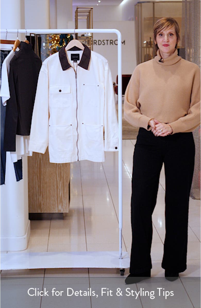 Corduroy Collar Cotton Barn Jacket, sales video thumbnail