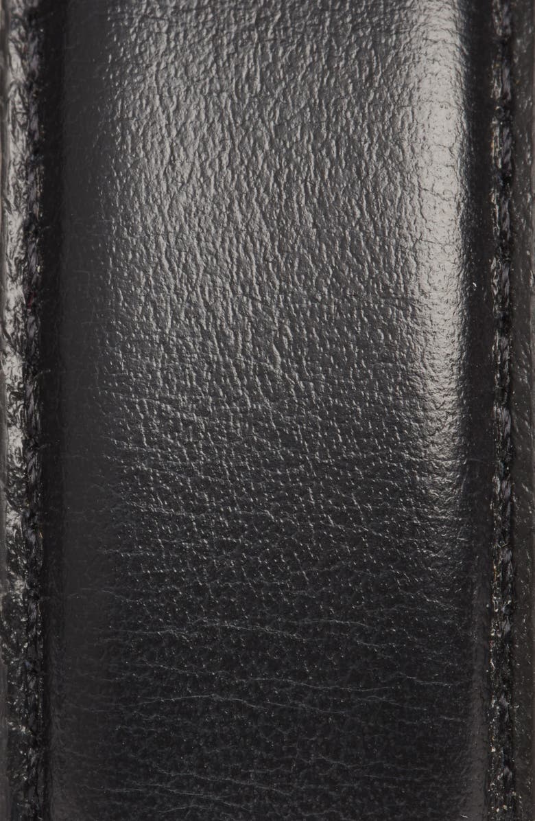 FRAME The Organic Buckle Leather Belt, Alternate, color, Black