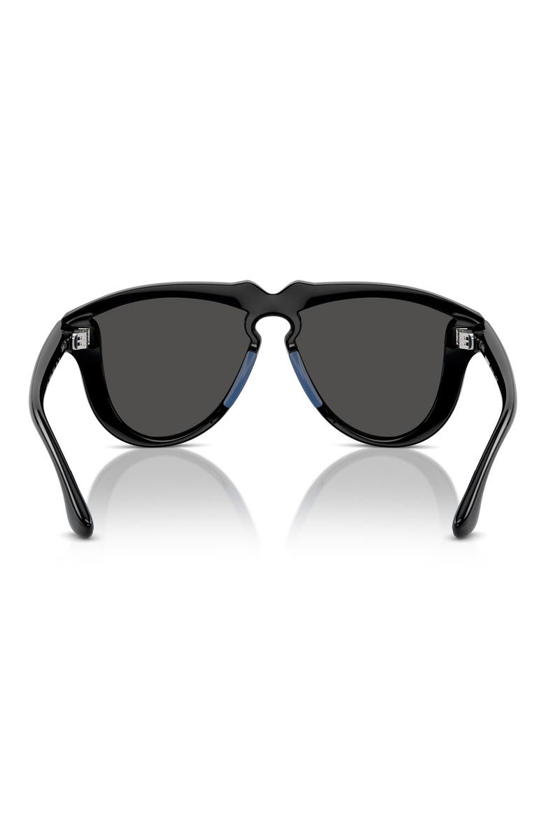 Kids' 52mm Pilot Sunglasses, Alternate, color, BLACK / DARK GREY