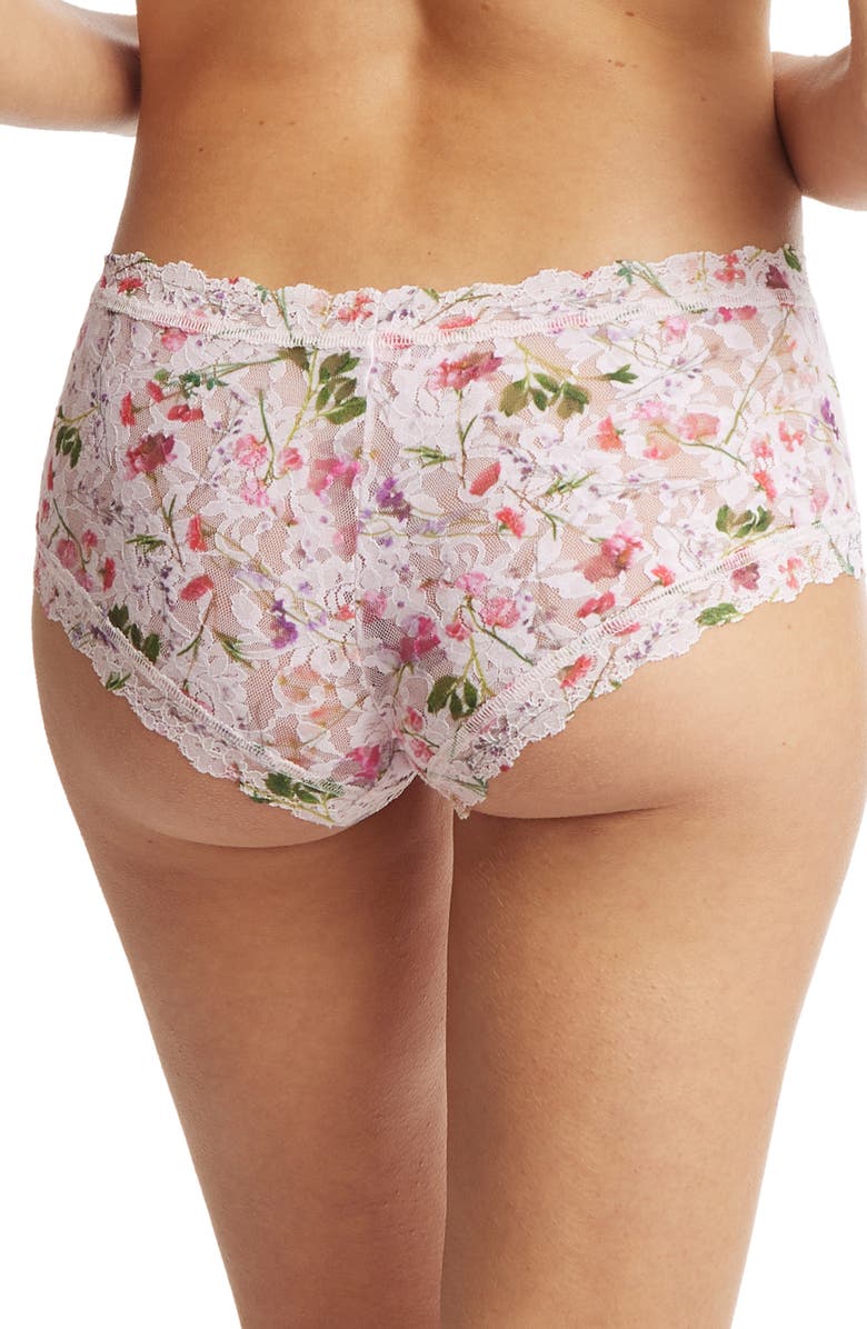 Hanky Panky Print Signature Lace Boyshorts, Alternate, color, Rise And Vines
