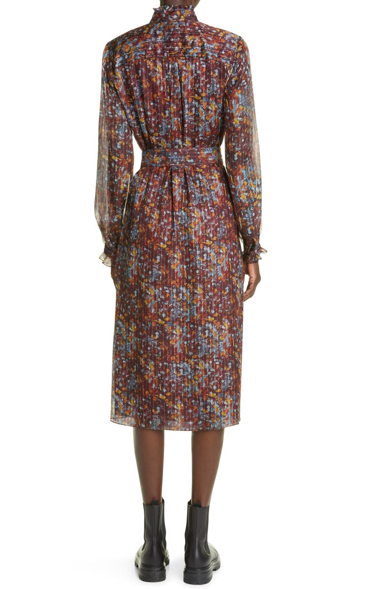 Lafayette 148 New York Harlan Long Sleeve Silk Blend Dress, Alternate, color,