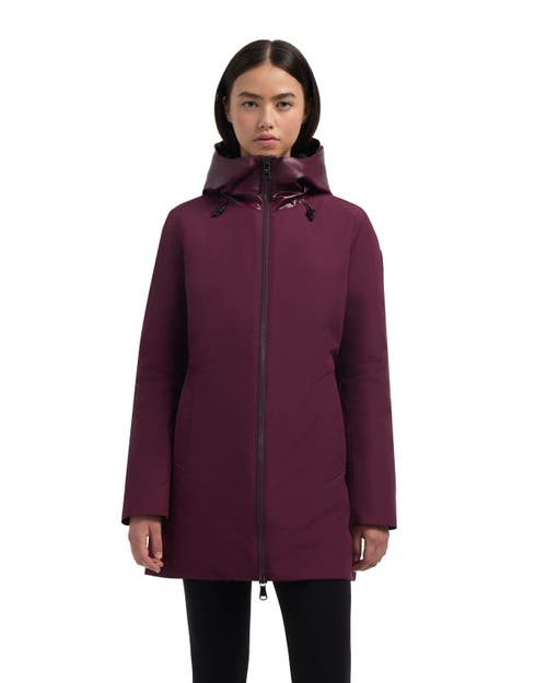 Pajar Nova Mixed Media 3-in-1 Coat With Fixed Hood In Purple