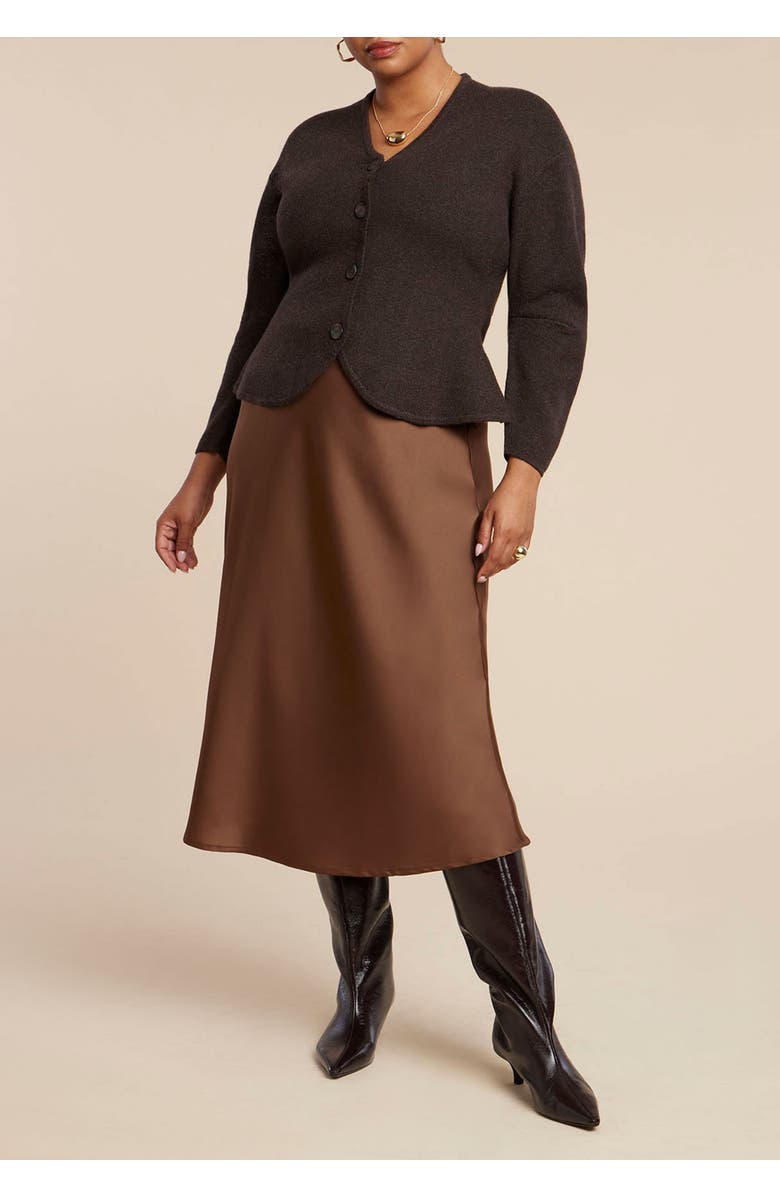 ELOQUII Structured Lurex Cardigan, Alternate, color, 