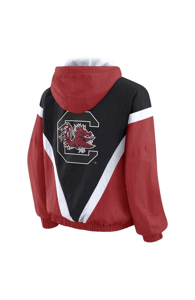 WEAR by Erin Andrews Women's WEAR by Erin Andrews Garnet/Black South Carolina Gamecocks Colorblock Full-Zip Hoodie Windbreaker Jacket, Alternate, color, 
