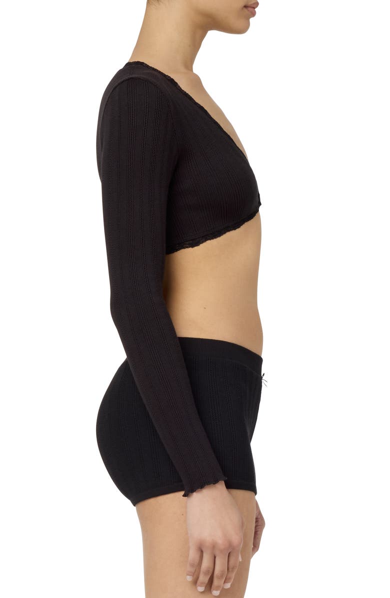 Florence by Mills Pointelle Lace Crop Top, Alternate, color, 