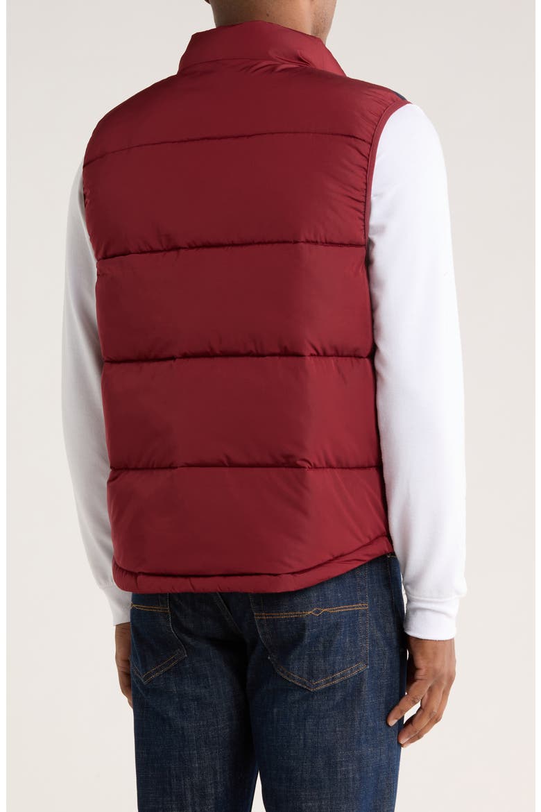 Colorblock Puffer Vest, Alternate, color, CABERNET